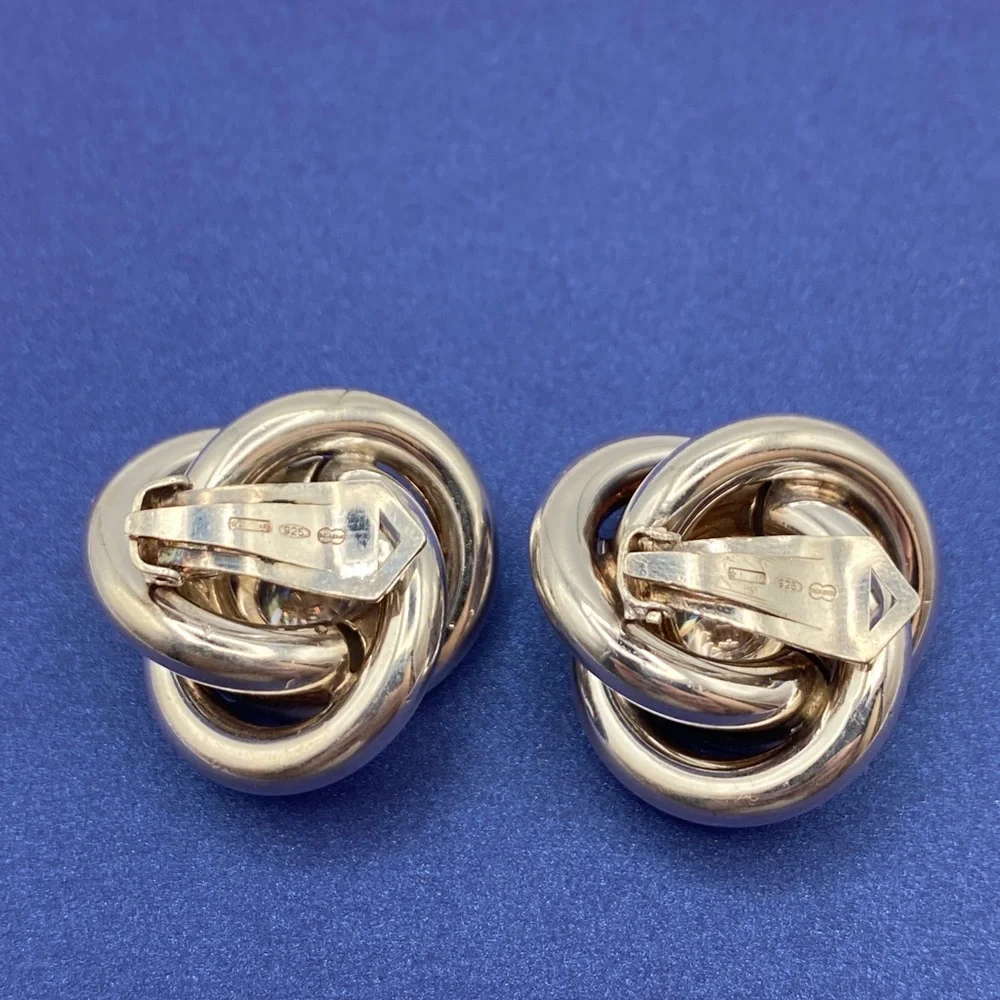 Vintage‎ unoaerre sterling earring clip on